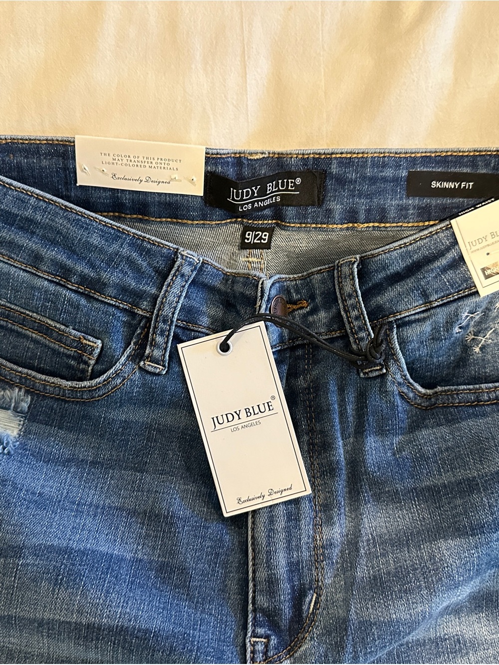 Judy Blue Men's Skinny Blue Washed Jeans